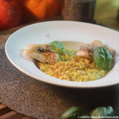 Risotto Safrané sans lactose et sa dorade Sébaste