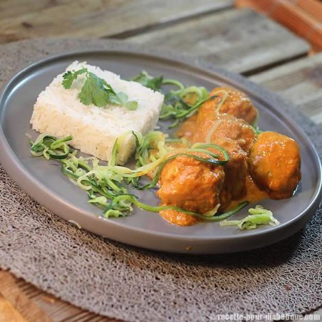 Boulettes de Cabillaud au Curry et Courgettes