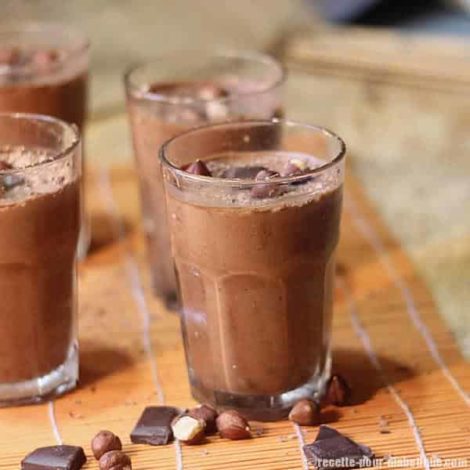 Mousse au chocolat sans sucre ajouté