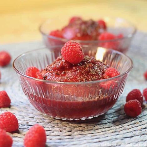 Poires Pochées à la Framboise
