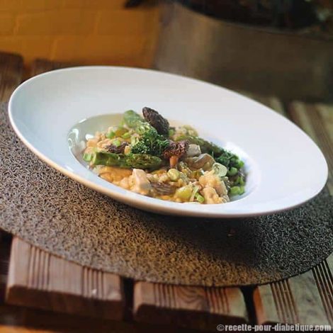 Risotto aux Morilles, Asperges et Veau