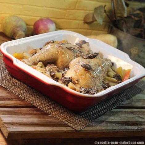 Gigolette de Poularde Sauce aux Morilles et ses légumes d'Antan