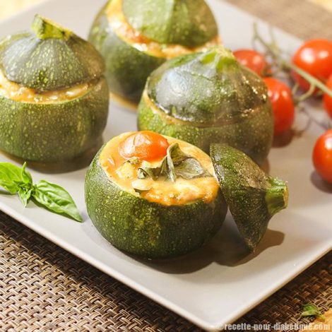 Courgettes farcies Tomate Mozzarella