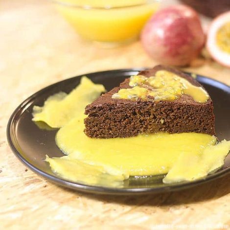 Moelleux Chocolat au Coulis de Mangue