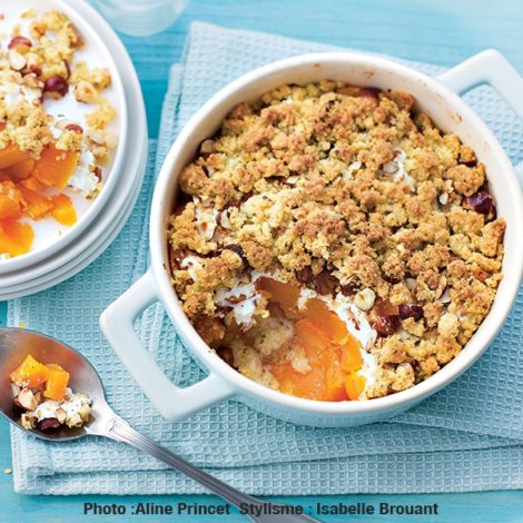 Crumble de Potiron, Carotte et Ricotta en cocotte