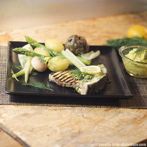 Espadon grillé, sa Gremolata Aneth et Aioli allégée
