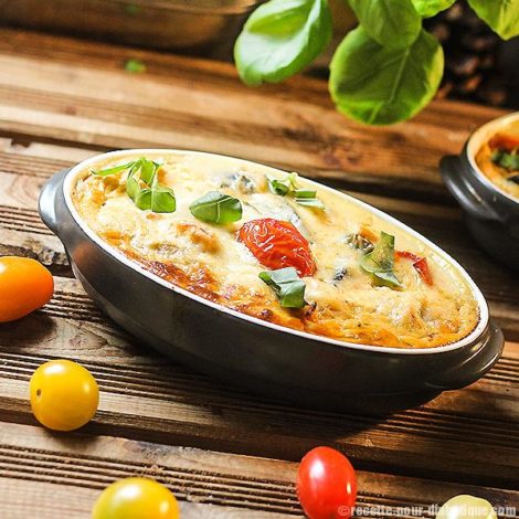 Flan Ratatouille et Poulet (avec des restes)