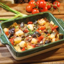 Ratatouille aux petits Oignons braisés au Miel