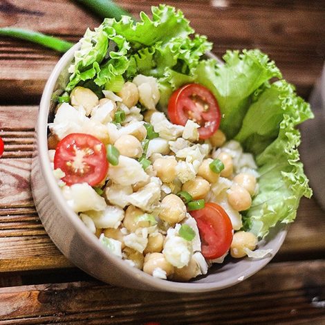 Salade de Pois Chiche à la Morue