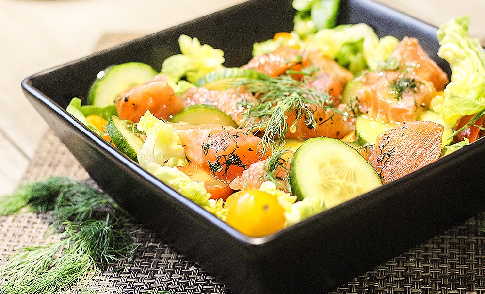 Salade au Saumon Gravlax