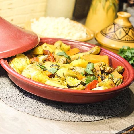Tajine de Poulet à la Patate douce et Gombos
