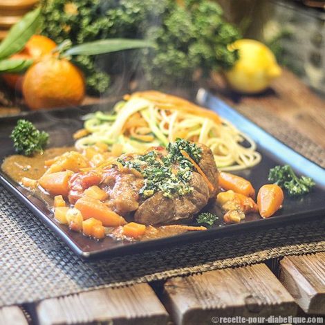 Osso Buco aux Clémentines riche en légumes