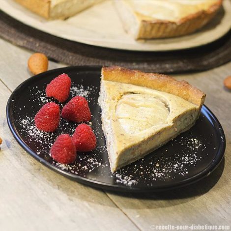 Tarte aux Poires et Amandes Allégée (IG Bas)