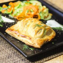 Feuilletés de Saumon aux Poireaux et Aneth