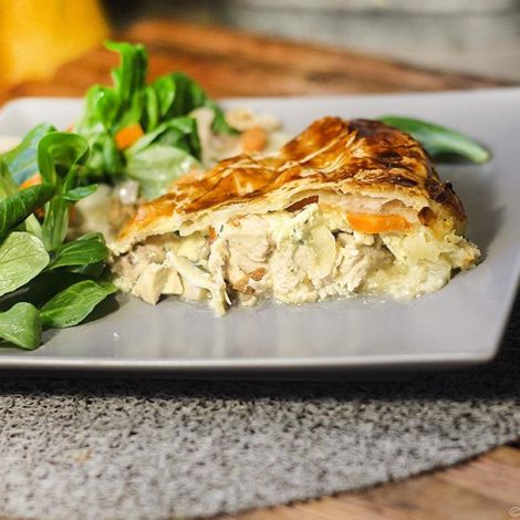Tourte au Poulet et Champignons ( Tourte de Noël )