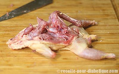Cailles désossées farcies et Jardinière de légumes