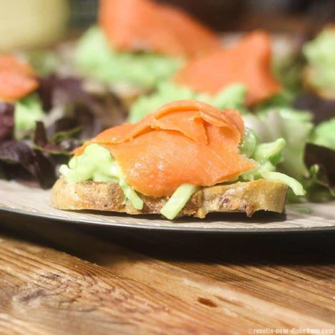 Tartines de Guacamole au Céleri et Saumon