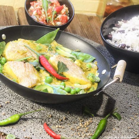Cari de légumes au Flétan ( Curry Maison )