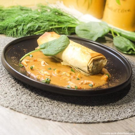 Croustillant de Truite aux Épinards et sa Bisque aux Écrevisses