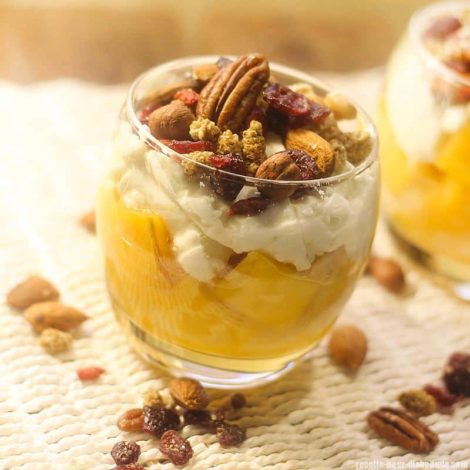 Mangue à la Faisselle et fruits secs