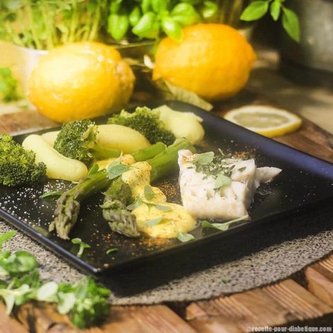 Dos de cabillaud Vapeur avec sa sauce hollandaise