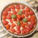 Tarte aux Fraises IG bas , crème pâtissière et Basilic