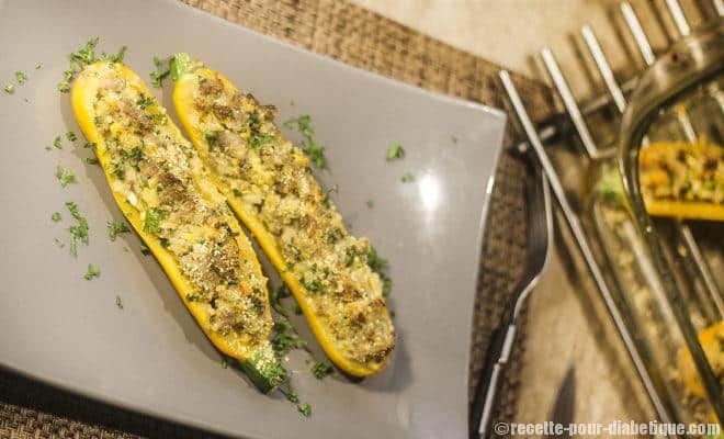 La recette des courgettes jaunes du site recette-pour-diabetique.com