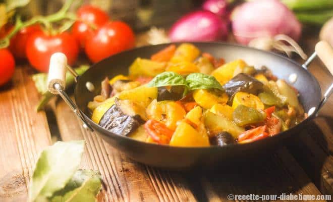 une Ratatouille du site recette-pour-diabetique.com