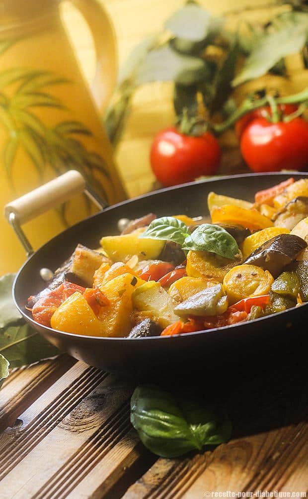 Une ratatouille pauvre en glucides