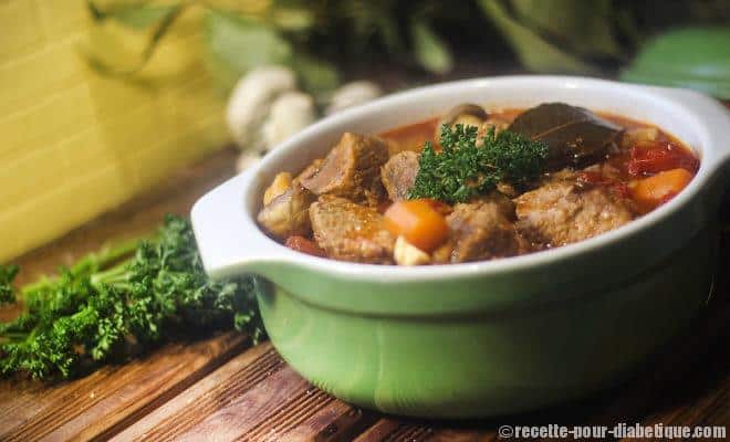La recette du Veau marengo du site recette-pour-diabetique.com