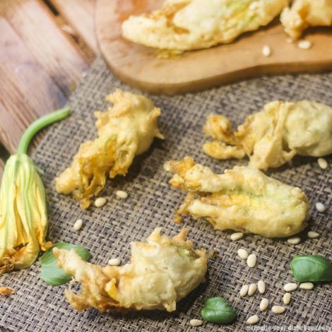 Beignets de Fleur de Courgette farcis à la Ricotta