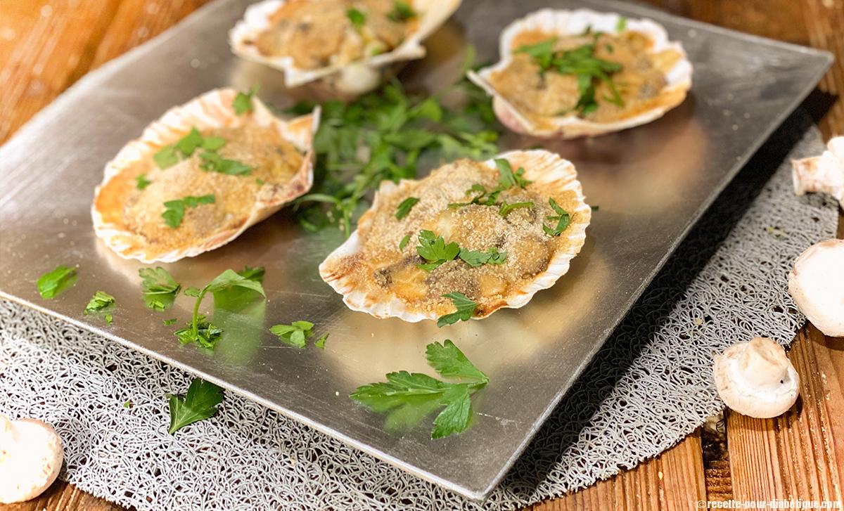Coquilles SaintJacques aux Champignons