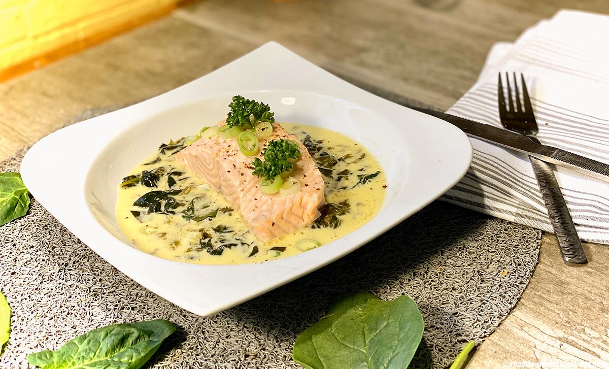 Saumon à L’Oseille et aux Épinards