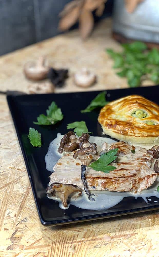 escalope veau creme champignons