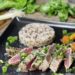 Thon mi-cuit mariné aux herbes et Riz sauvage