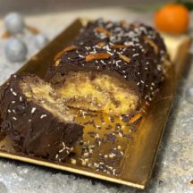Bûche de Noël Chocolat et Clémentine Curd