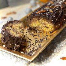 Bûche de Noël Chocolat et Clémentine Curd
