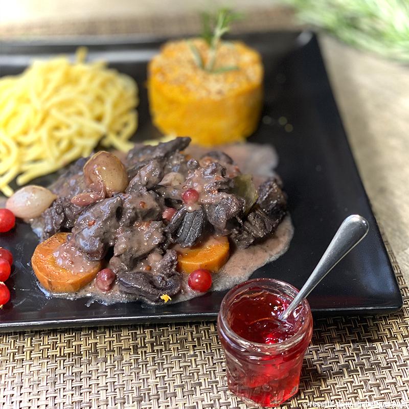 Civet de Cerf sauce Grand Veneur