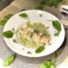 Saumon aux Ravioles, Courgettes et Épinards