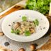 Risotto de Noël à la Truffe et aux cèpes avec des légumes et Marrons