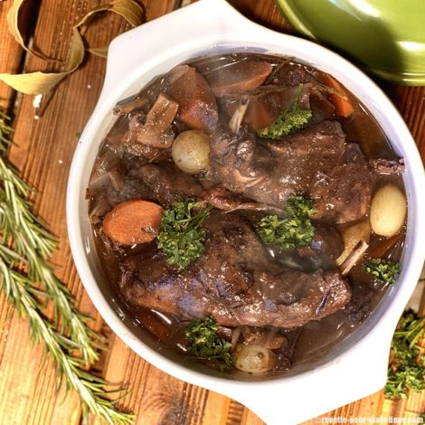 Civet de Lapin au Vin rouge