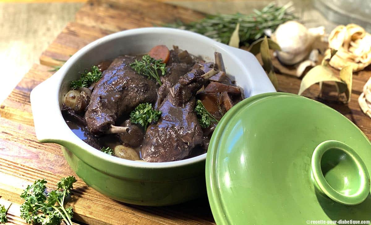 Civet De Lapin Au Vin Rouge