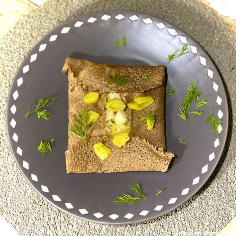 Galettes Bretonnes aux Noix de Saint jacques et Poireaux