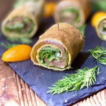 Wrap de crêpes au Saumon fumé