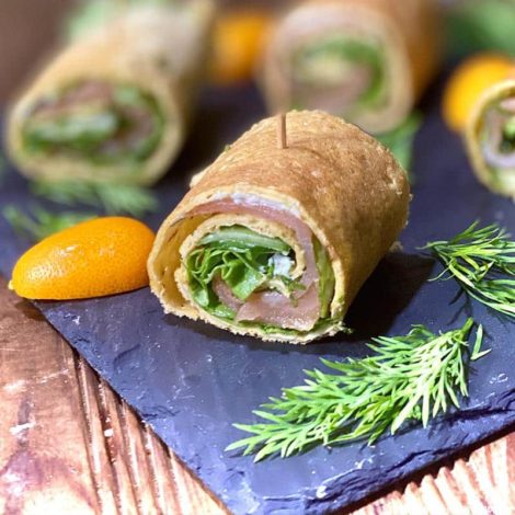 Wrap de crêpes au Saumon fumé