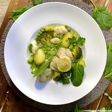 Roulés de Carrelet aux Poireaux, Saint Jacques et Sauce Verte