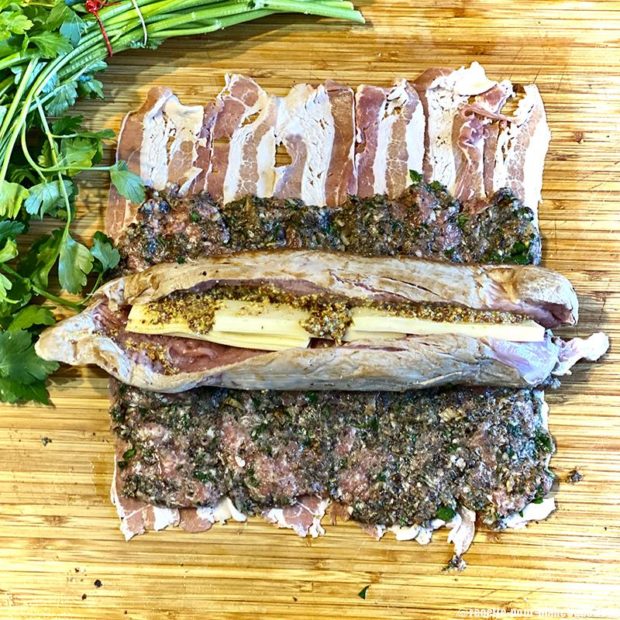Filet mignon de porc feuilleté tressé