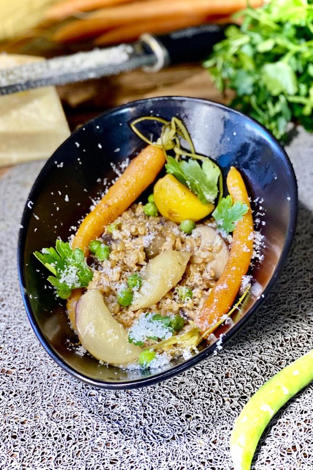 Risotto petit épeautre et legumes