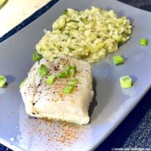 Cabillaud cuisson basse température et Risotto Courgette
