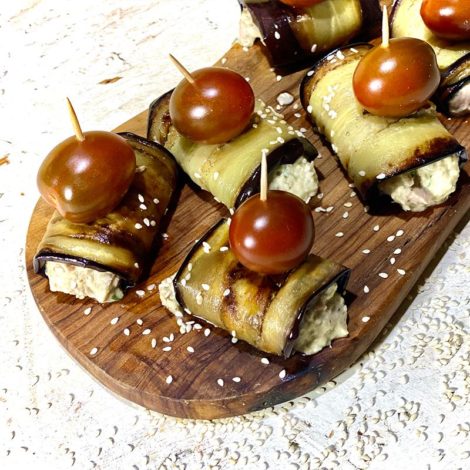 Aubergines roulées au Baba Ganoush et Thon